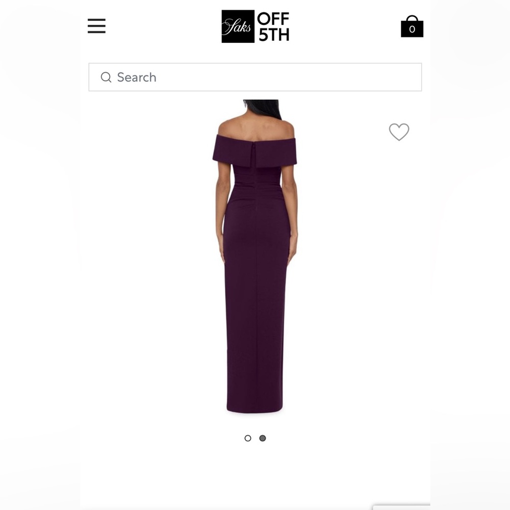 XSCAPE Women’s Purple Formal Dress.. Off Shoulder Size 4.. Worn one time.